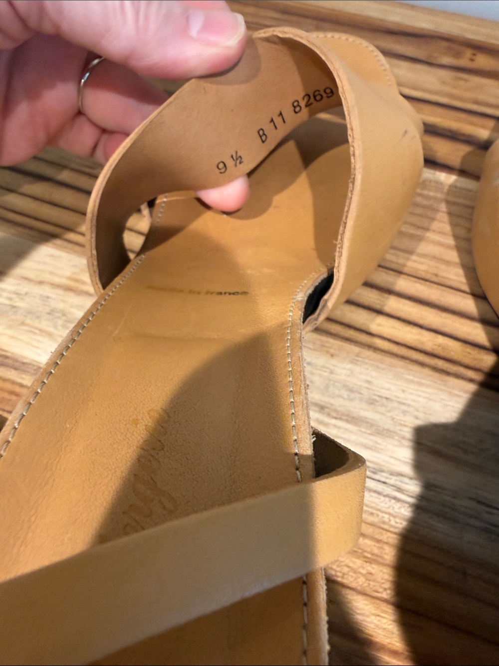 Robert Clergerie Tan Leather Strappy Ankle-Heel Sandals - Picture 8 of 11